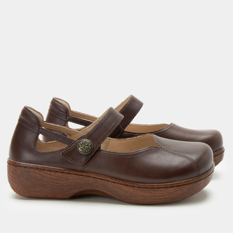Onika Coffee Bean mary Jane shoe | Alegria Shoes