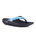 Oofos OOlala Luxe Sandal (Women) - Black/Atlantis Sandal - Thong - The Heel Shoe Fitters