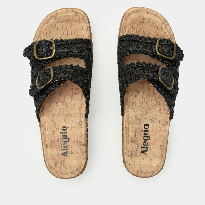 Oona Black Sandal | Alegria Shoes