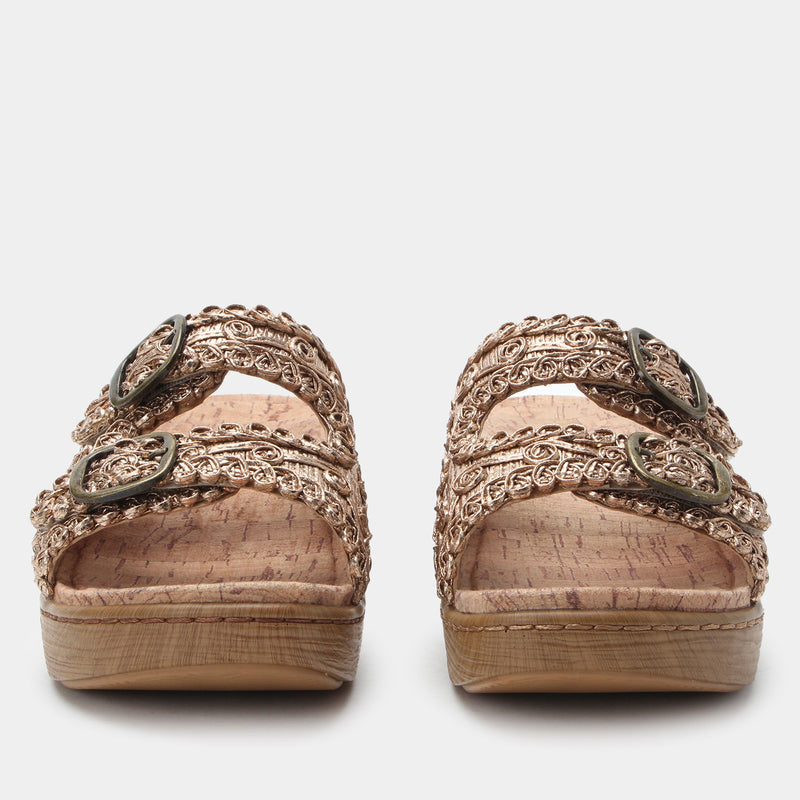 Oona Fancy Gold Sandal | Alegria Shoes