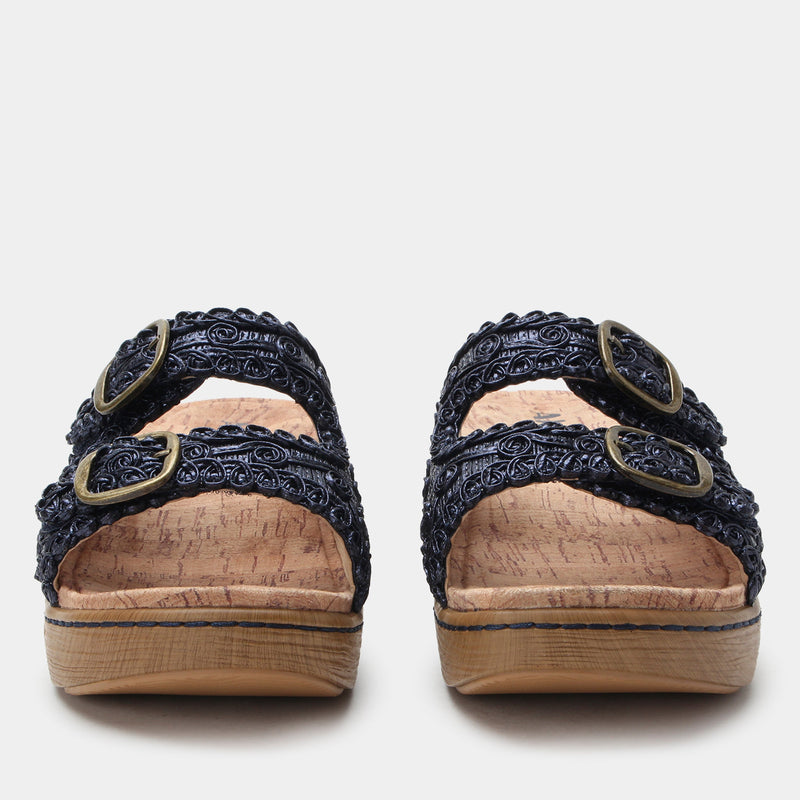 Oona Fancy Navy Sandal | Alegria Shoes