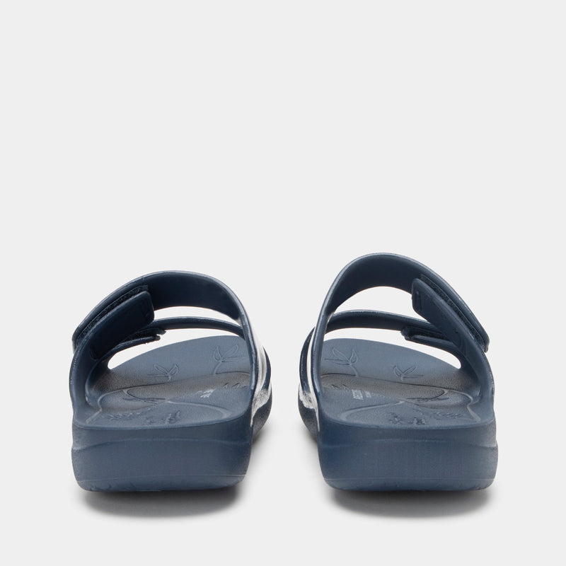 Orbyt Navy Gloss Sandal | Alegria Shoes