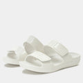 Orbyt White Gloss Sandal | Alegria Shoes