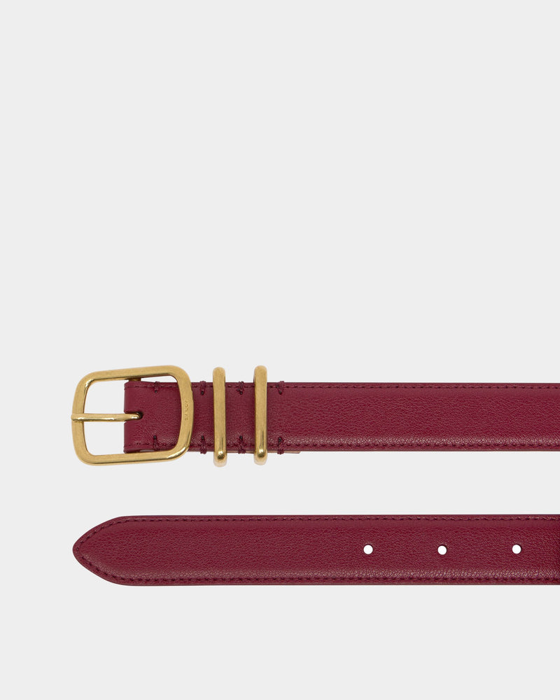 Orson 25 mm Belt in Ruby Red Leather