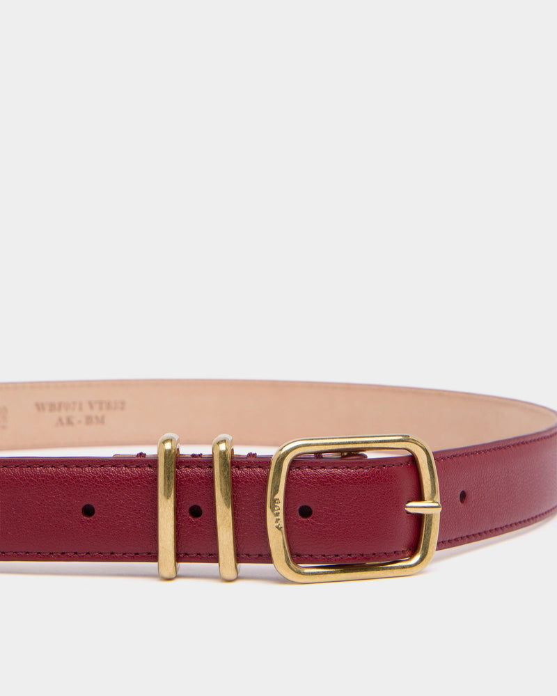 Orson 25 mm Belt in Ruby Red Leather