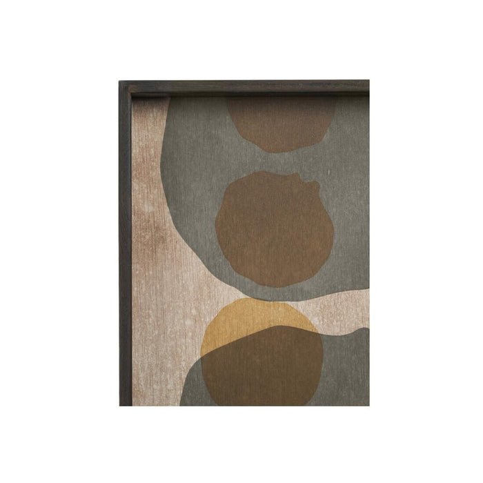 overlapping dots square glass tray