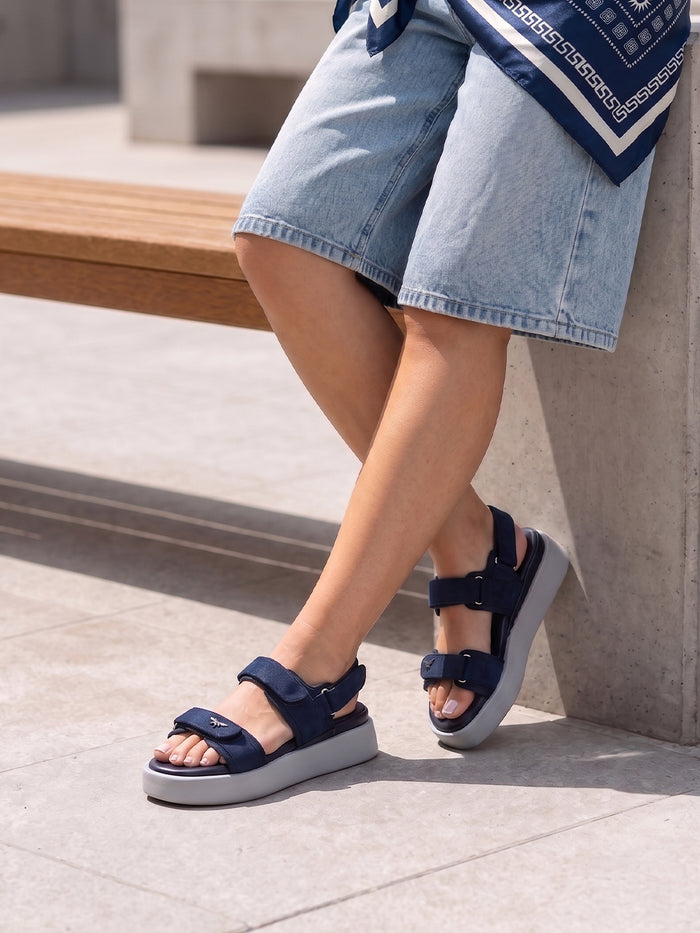 Ovia Navy Wedge Heels
