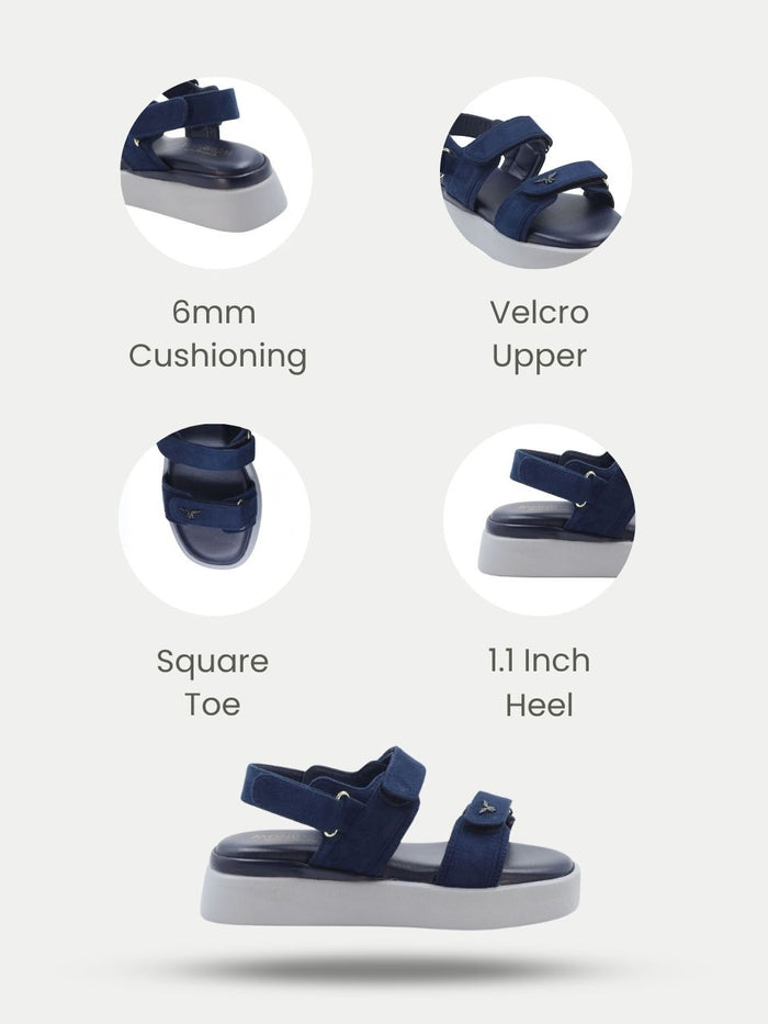 Ovia Navy Wedge Heels
