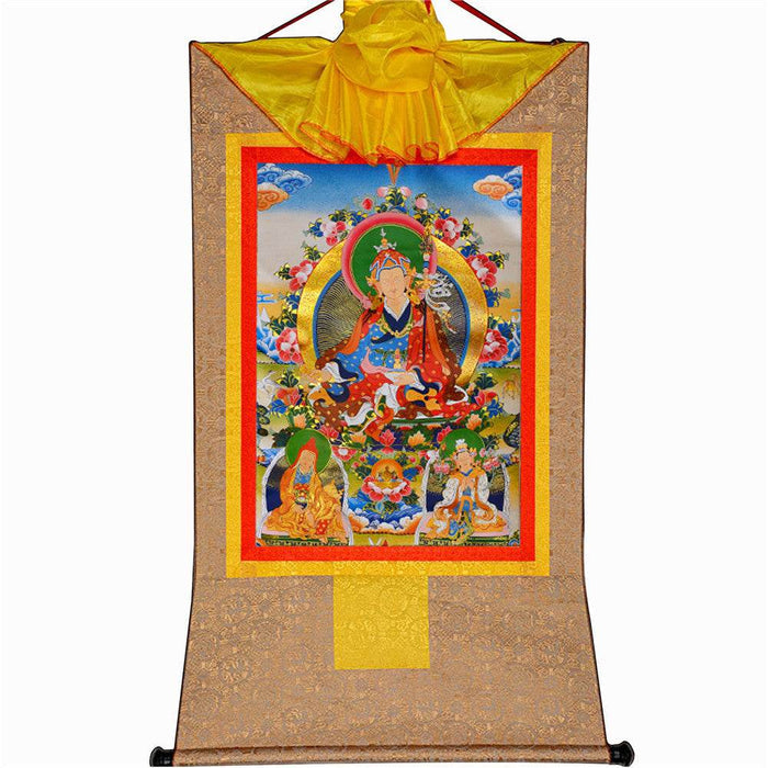 Padmasambhava,Guru Rinpoche,Lotus Born - Tibetan thangka painting, view 8
