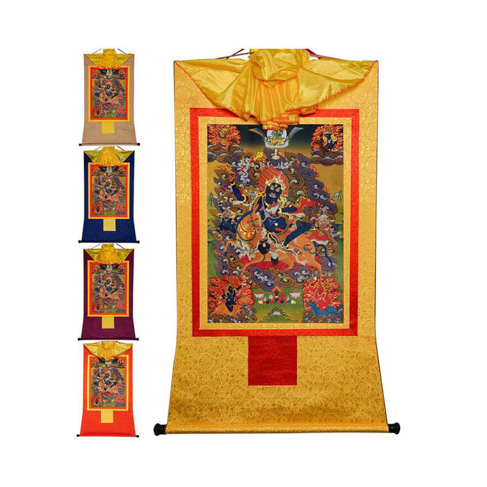 Palden Lhamo-Glorious Goddess - Tibetan thangka painting, front view