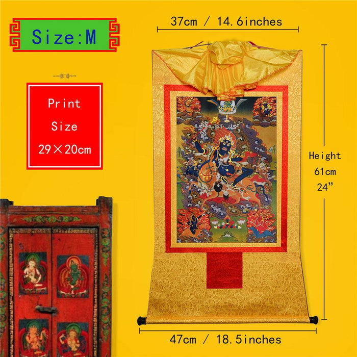 Palden Lhamo-Glorious Goddess - Tibetan thangka painting, view 5