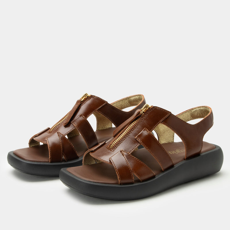 Palmer Marrone Sandal | Alegria Shoes