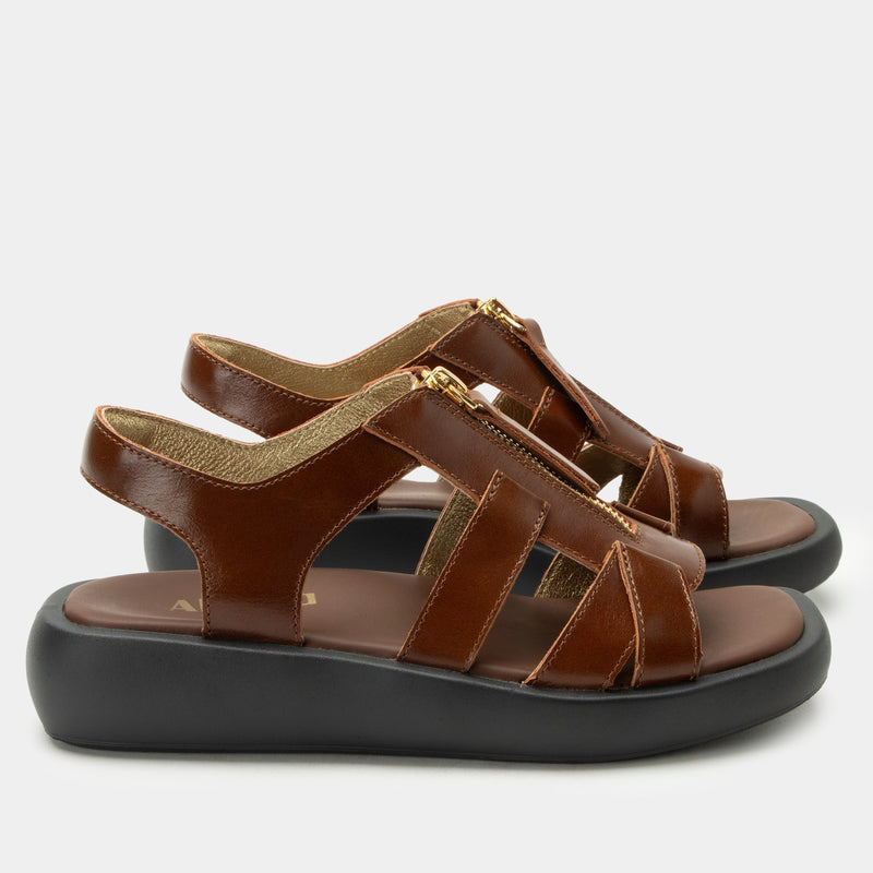 Palmer Marrone Sandal | Alegria Shoes