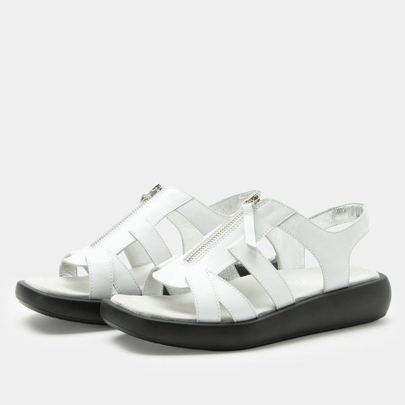 Palmer White Sandal | Alegria Shoes