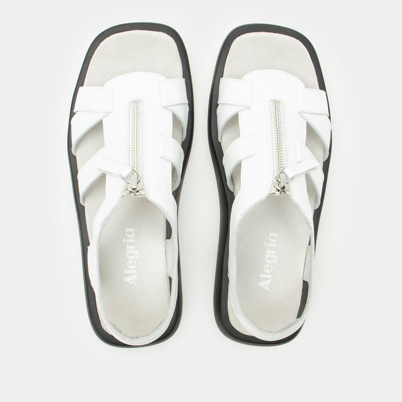 Palmer White Sandal | Alegria Shoes