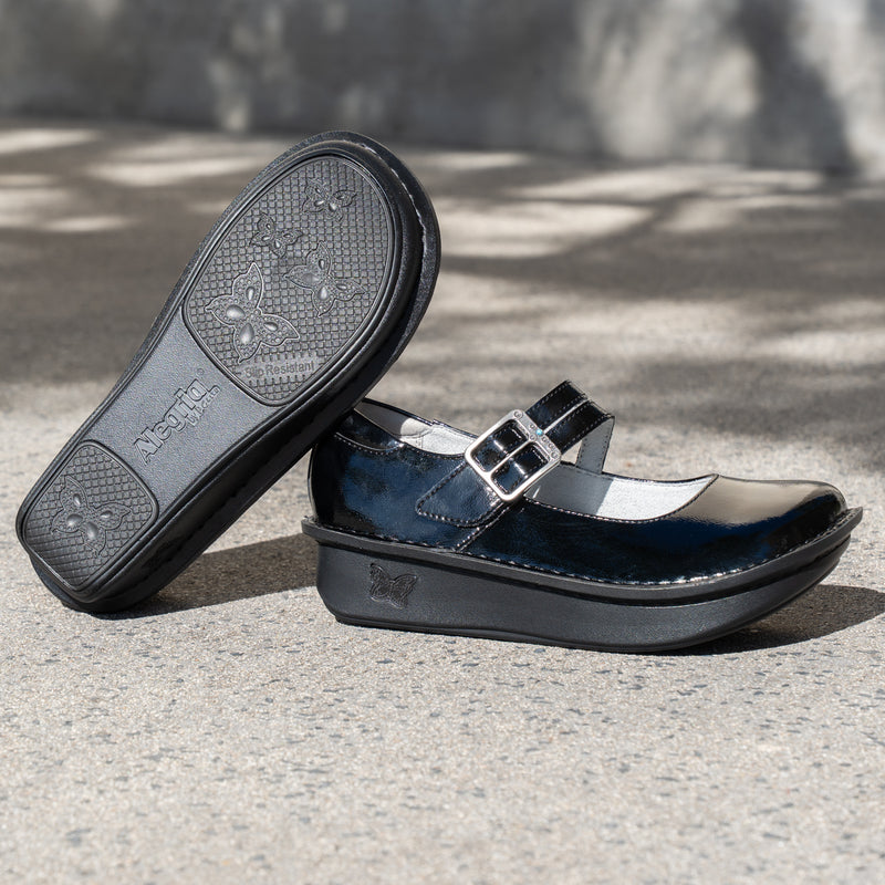 Paloma Black Crinkle mary-jane shoe