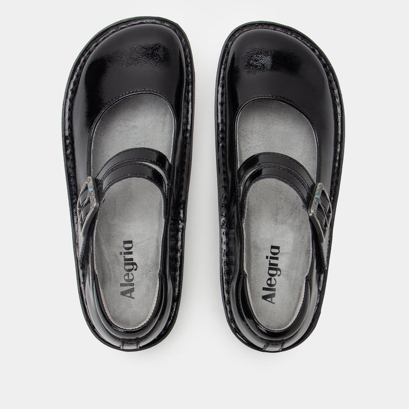 Paloma Black Crinkle mary-jane shoe