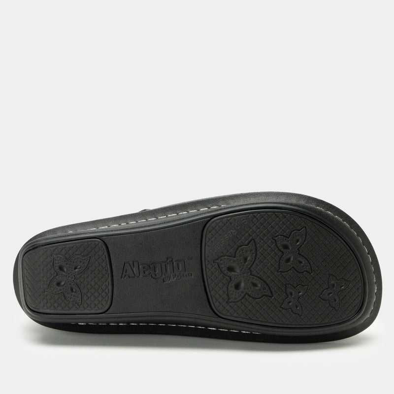 Paloma Black Embossed Rose Mary Jane | Alegria Shoes