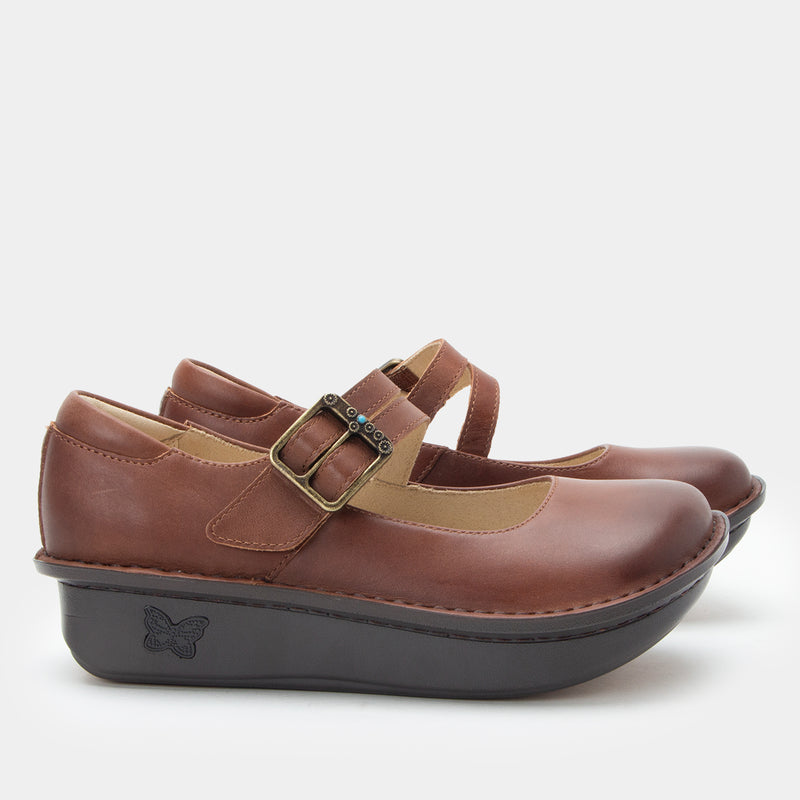 Paloma Chestnut mary-jane shoe