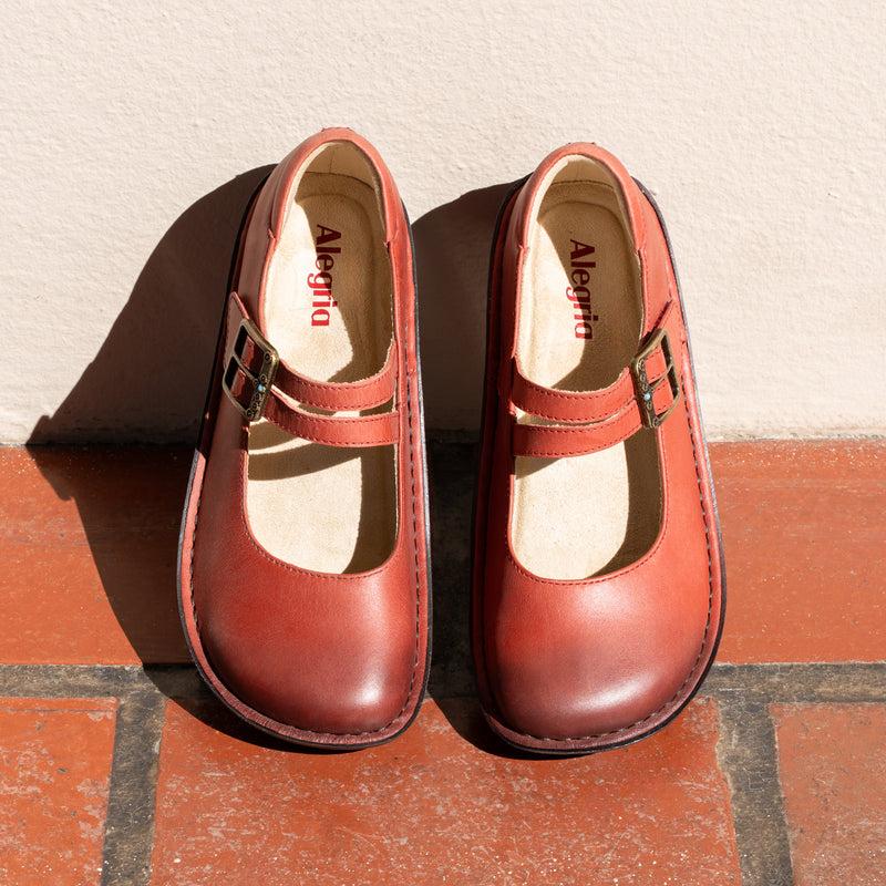 Paloma Crimson mary-jane style shoe on our Classic rocker outsole.