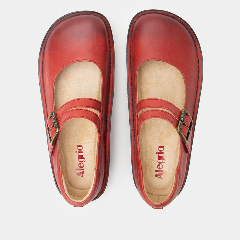 Paloma Crimson mary-jane style shoe on our Classic rocker outsole.