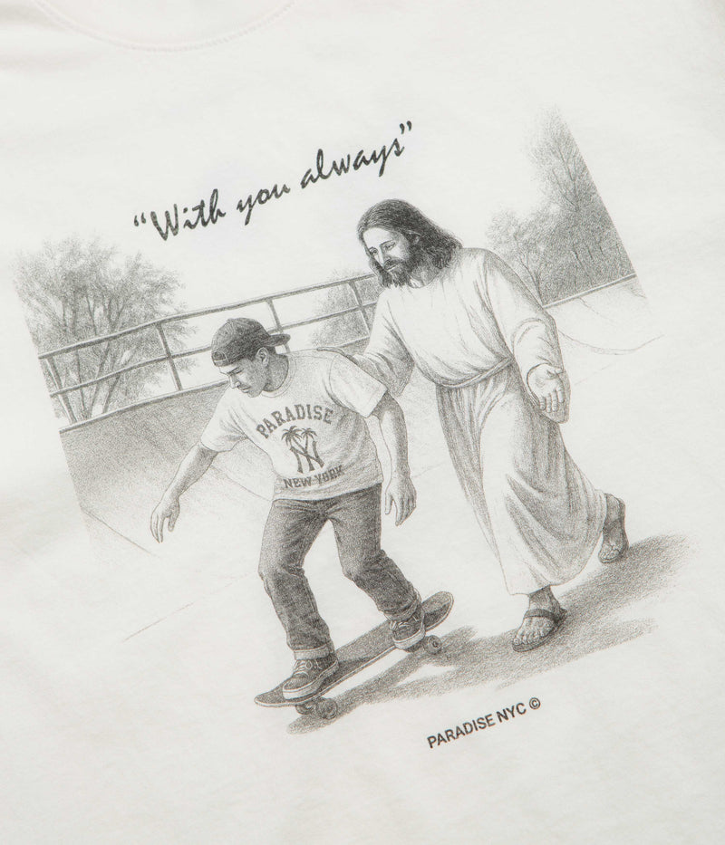 Paradise NYC With You Always T-Shirt in Off White