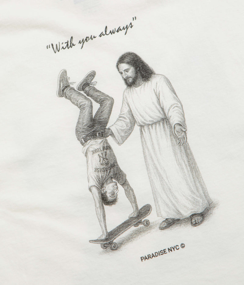 Paradise NYC With You Always T-Shirt in Off White