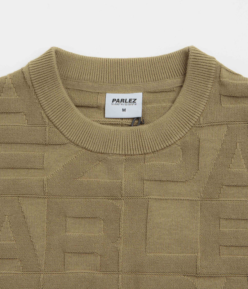 Parlez Block Crewneck Sweatshirt in Sand