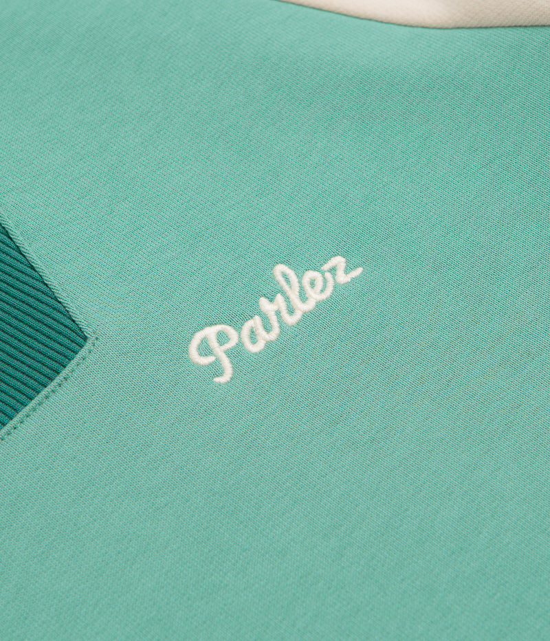 Parlez Zenith 1/4 Zip Sweatshirt in Sage Shore