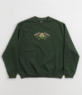 Pass Port Bloom Organic Crewneck Sweatshirt in Forest Green