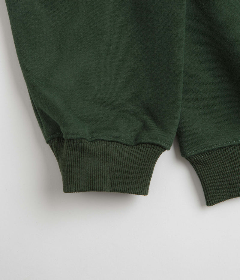 Pass Port Bloom Organic Crewneck Sweatshirt in Forest Green