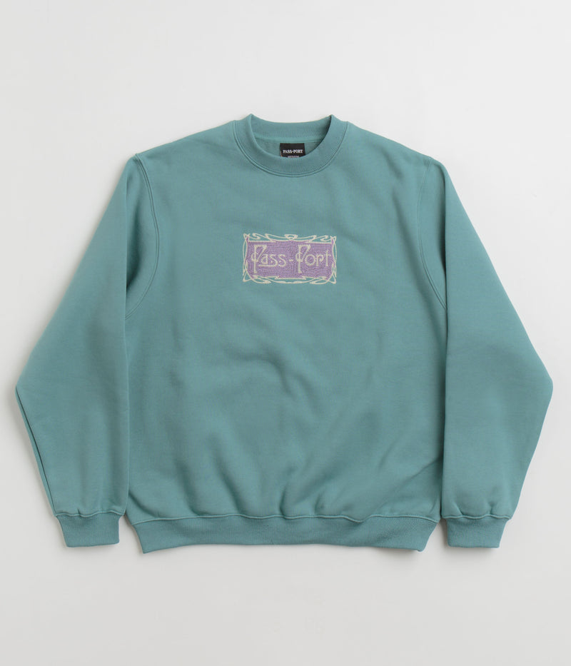 Pass Port Plume Crewneck Sweatshirt in Washed Out Teal