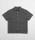 Pass Port Workers Check Short Sleeve Shirt in Navy