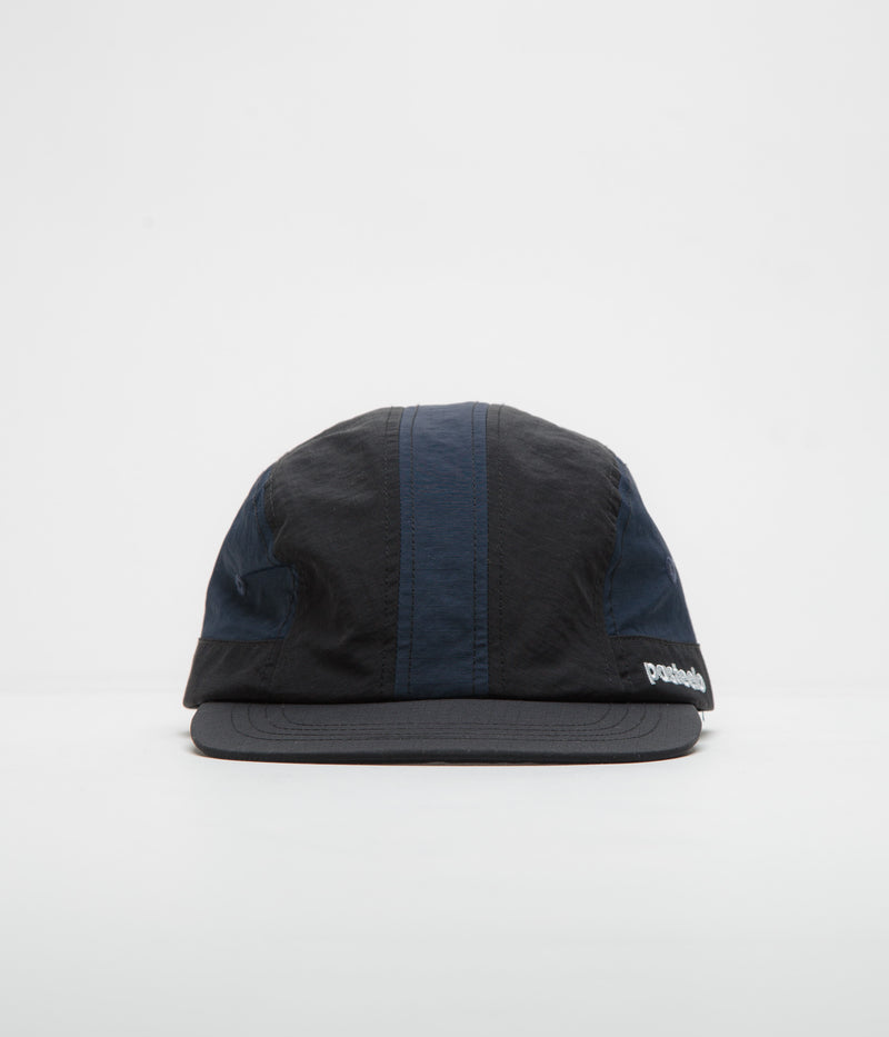 Pasteelo Stripe Cap in Black and Navy
