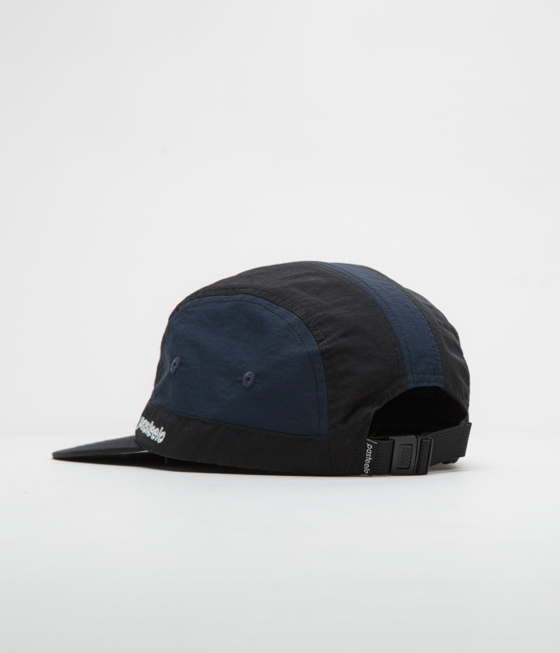 Pasteelo Stripe Cap in Black and Navy