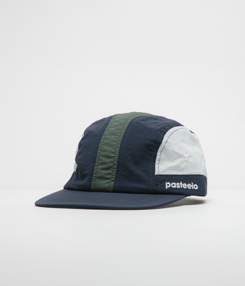 Pasteelo Stripe Cap in Navy and White / Dark Teal
