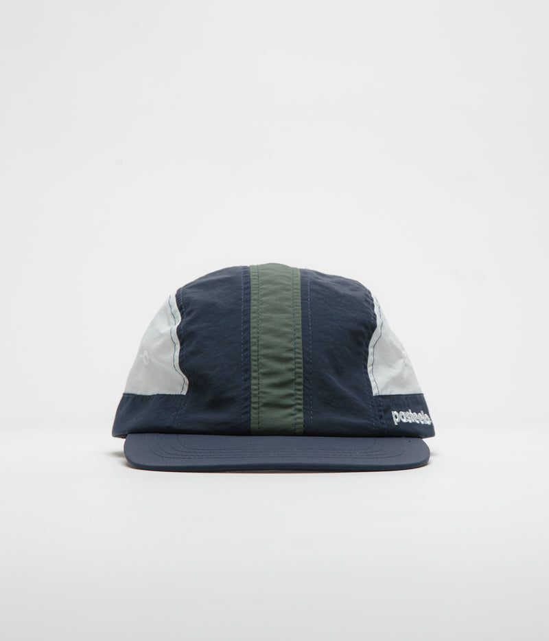Pasteelo Stripe Cap in Navy and White / Dark Teal