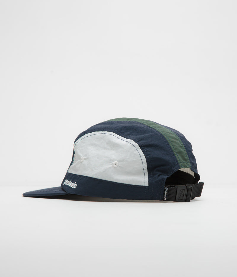 Pasteelo Stripe Cap in Navy and White / Dark Teal