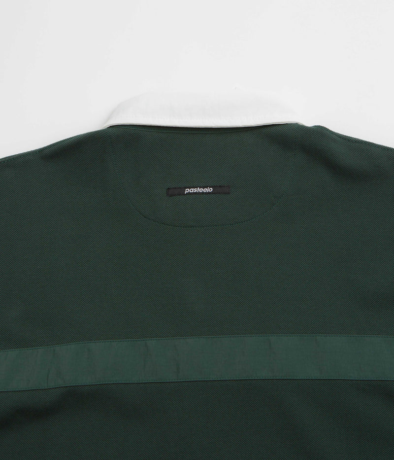 Pasteelo Stripe Polo Shirt in Forest and White
