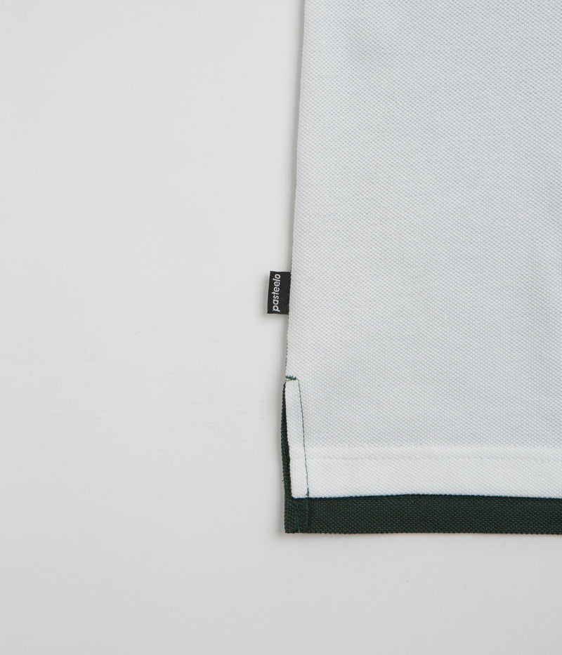 Pasteelo Stripe Polo Shirt in Forest and White