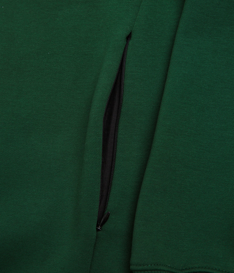 Pasteelo Zip Up Trainer Sweatshirt in Forest