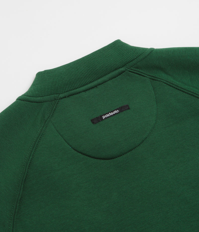 Pasteelo Zip Up Trainer Sweatshirt in Forest