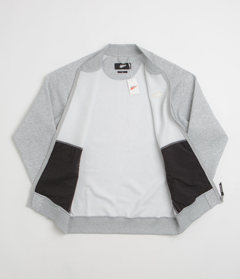 Pasteelo Zip Up Trainer Sweatshirt in Heather Grey