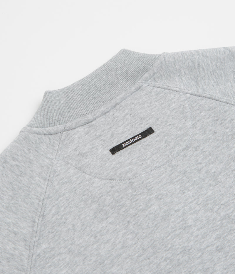 Pasteelo Zip Up Trainer Sweatshirt in Heather Grey