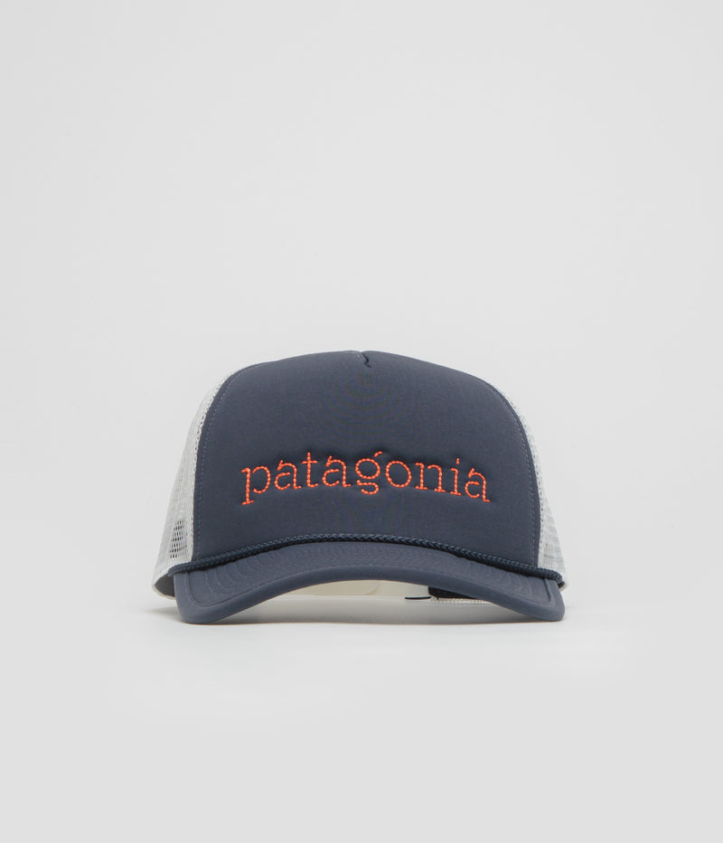 Patagonia Broadcaster Cap in Strata Text: Smolder Blue