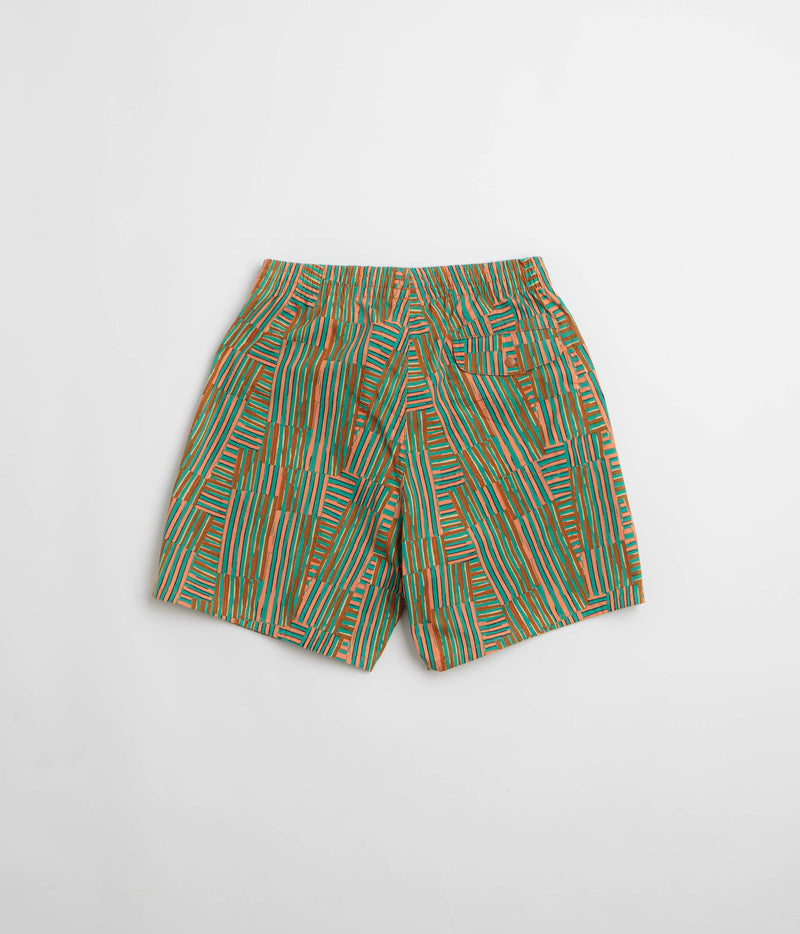 Patagonia Funhoggers Shorts in Quilty Fitz: Heartleaf Green