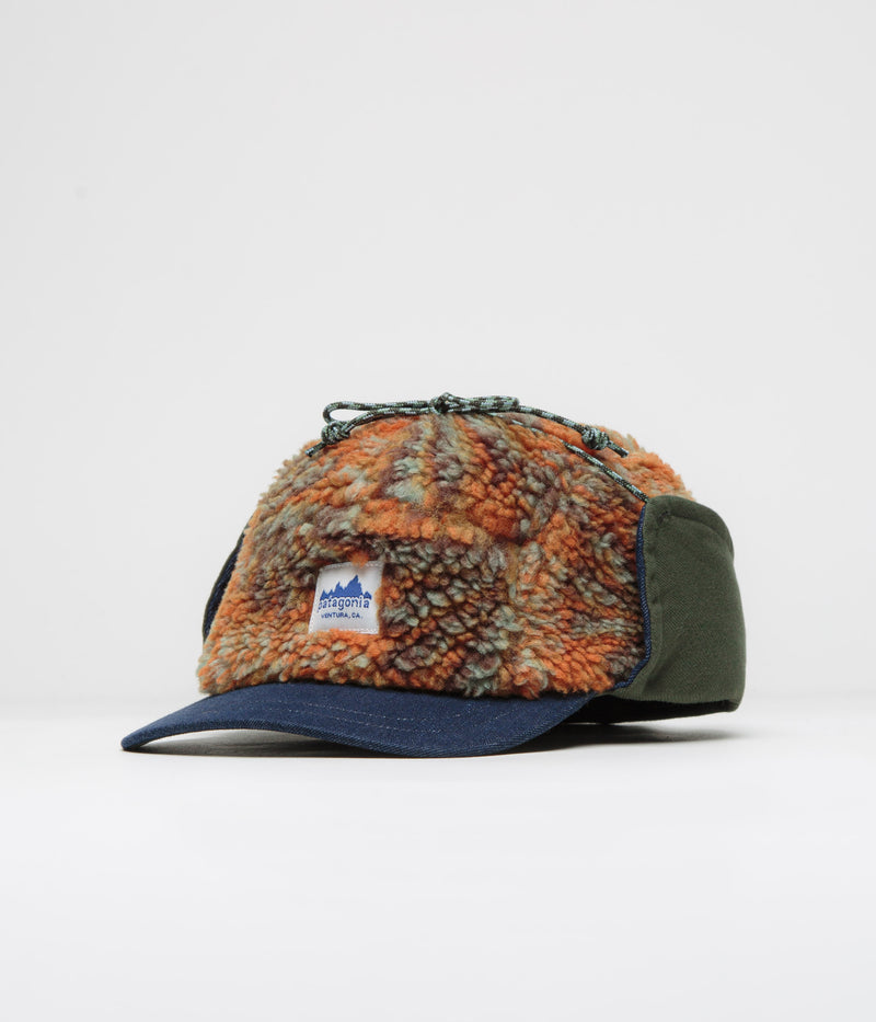 Patagonia Range Earflap Cap in Sun Wave: Raptor Brown