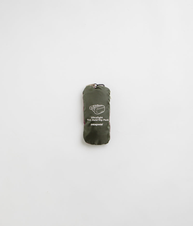 Patagonia Ultralight Black Hole Mini Hip Pack in Patchwork: Pine Needle Green