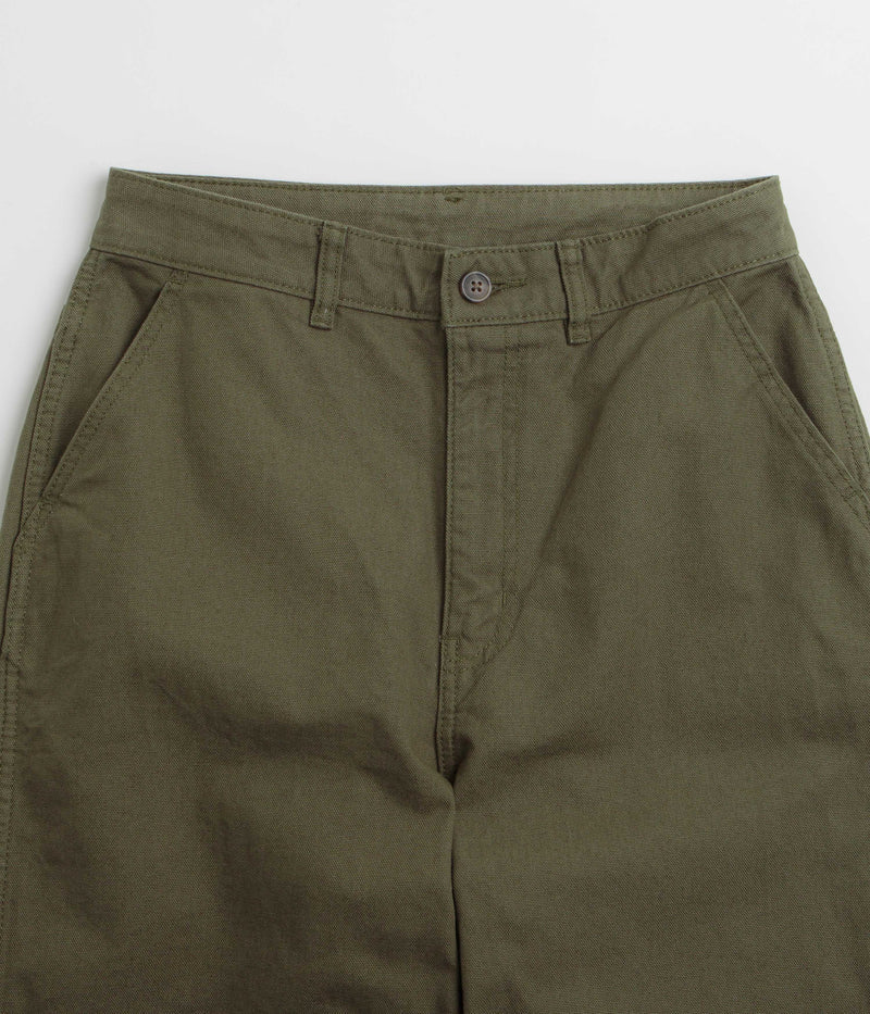 Patagonia Womens Point Reyes Canvas Wide Leg Pants in Basin Green