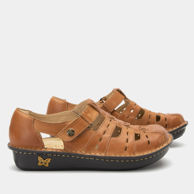 Pesca Cognac Sandal | Alegria Shoes